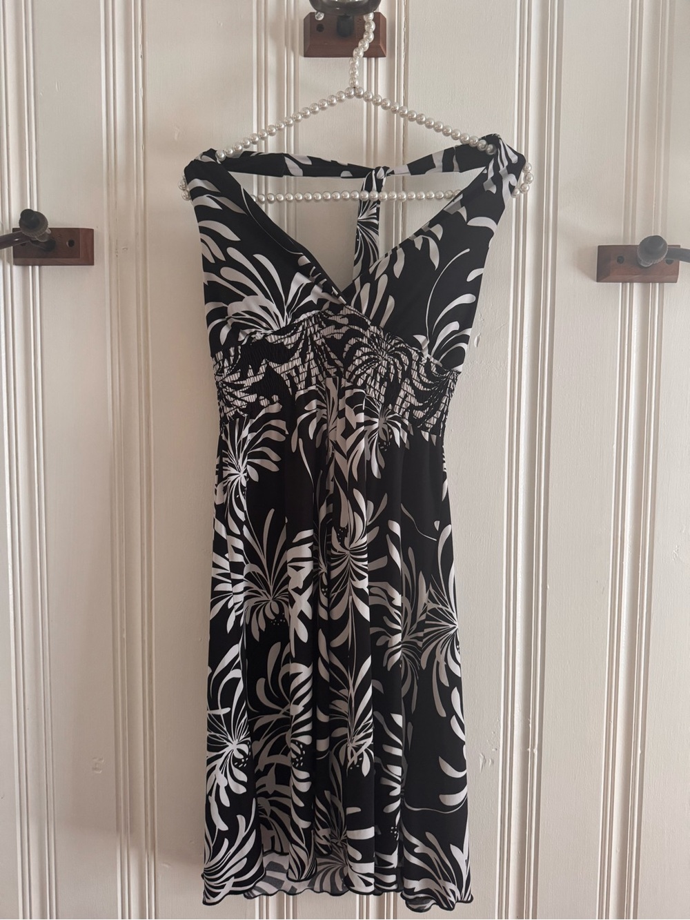 Speechless Black and White Floral Midi Dress